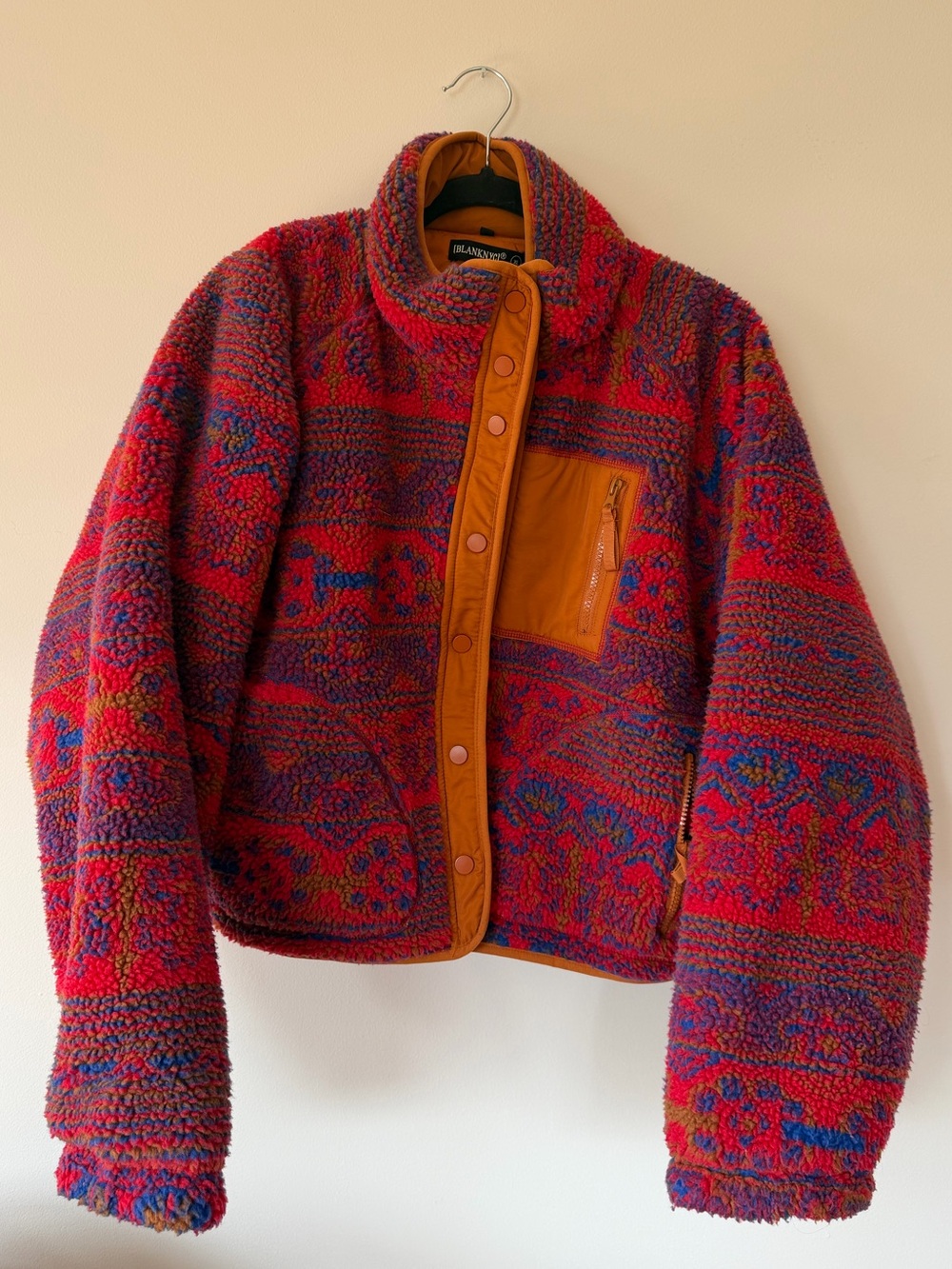 Multicolor Sherpa Jacket Retro Look